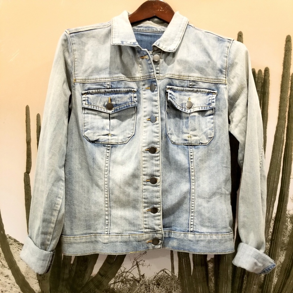 KUT Distressed Jean Jacket